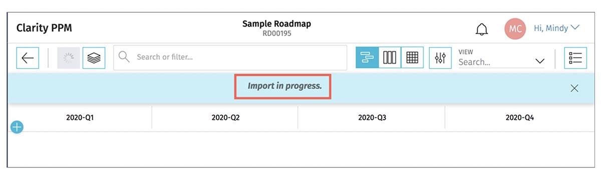 Populate from Roadmap - Import from PPM