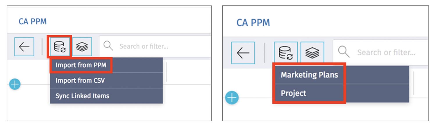 Populate from Roadmap - Import from PPM