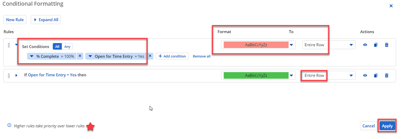 Screenshot of Clarity where multiple values and colors are selected.