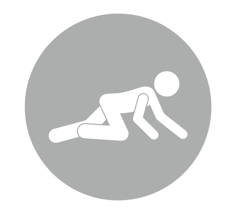 Crawl icon Icon of person crawling