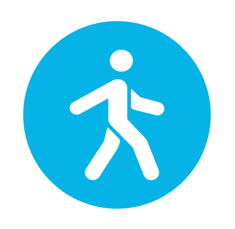Walk icon Icon of person walking