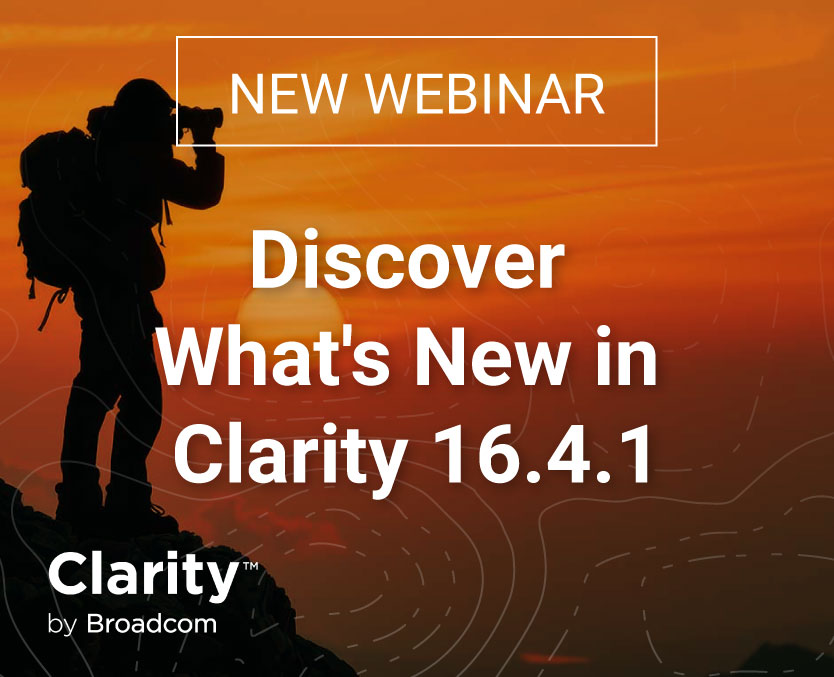 Discover What’s New in Clarity 16.4.1_Portal Image Rego Consulting Webinar - How to Operationalize Technology Business Management (TBM)